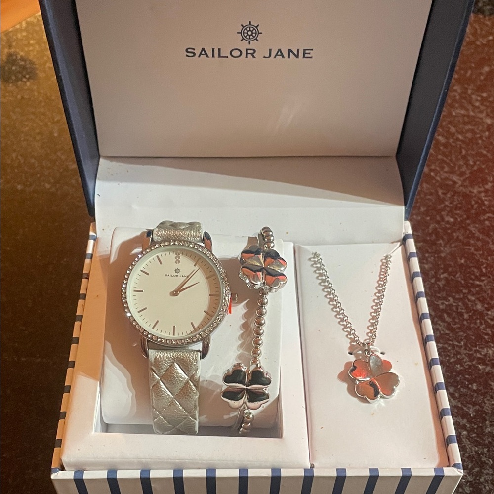 Sailor Jane - NWOT - Silver Watch and Necklace Set